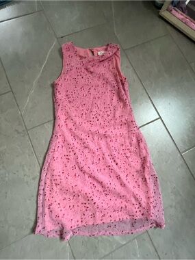 Byer Too! Pink Sleeveless Floral Shift Dress